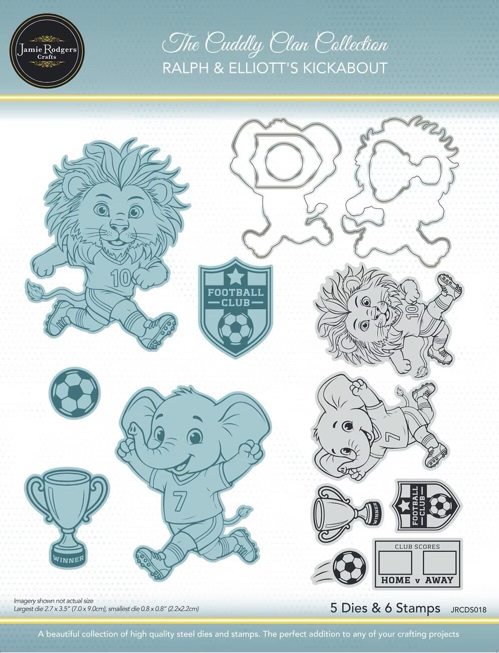 Ralph & Elliott’s Kickabout Stamp & Die Set by Jamie Rodgers