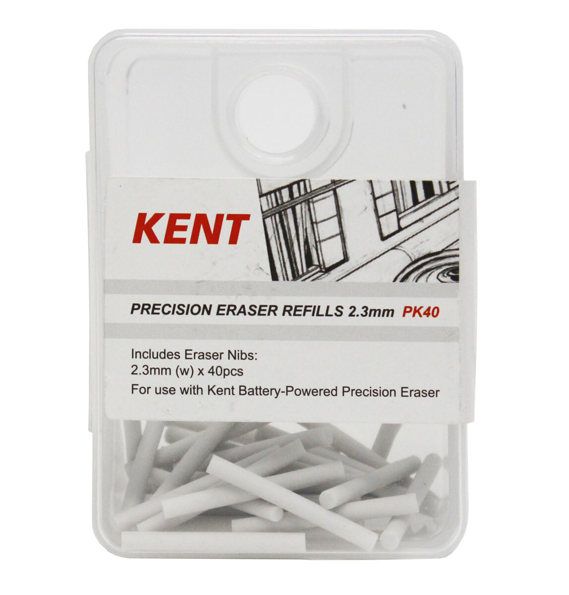 Eraser Refills 2.3mm 40pcs Creative Detailer Distressing Tool