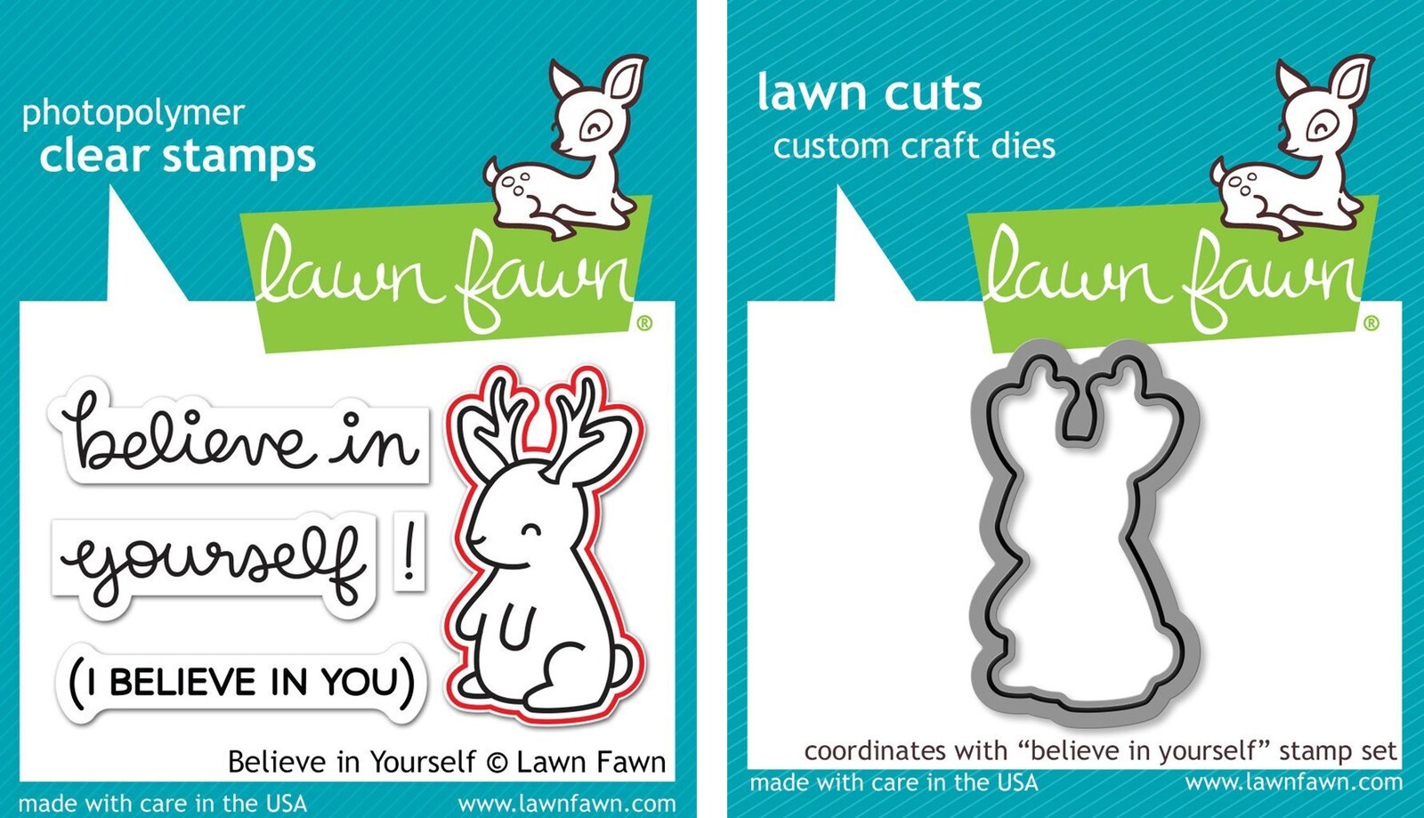 Lawn Fawn Believe In Yourself Stamp+Die Bundle