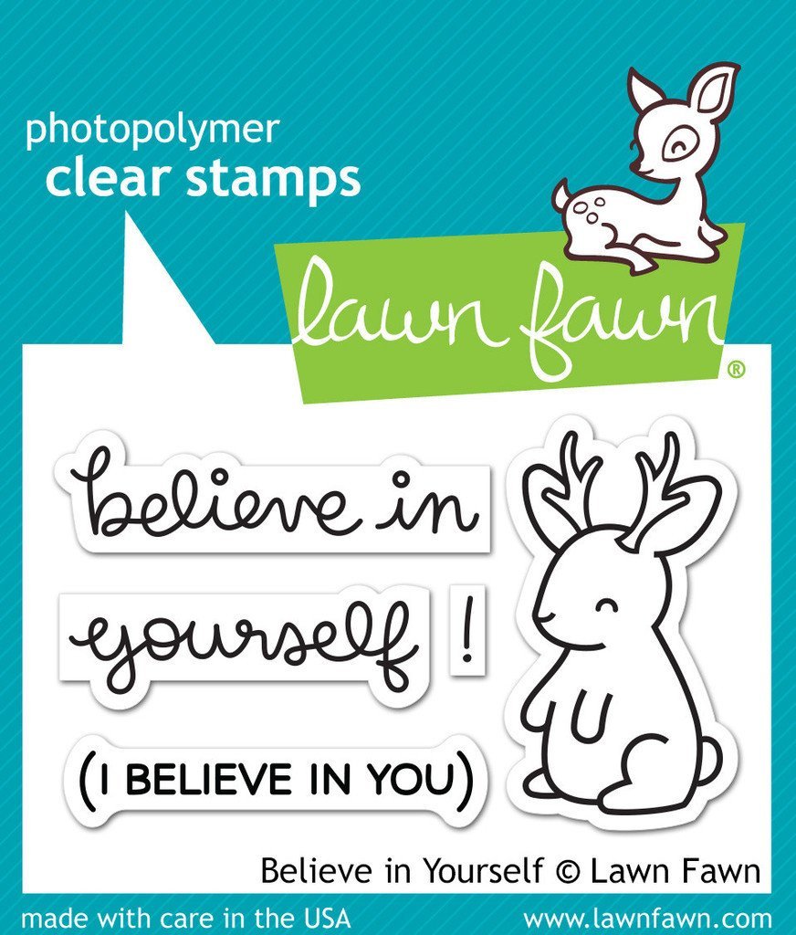 Lawn Fawn Stamps Believe in Yourself LF1042 