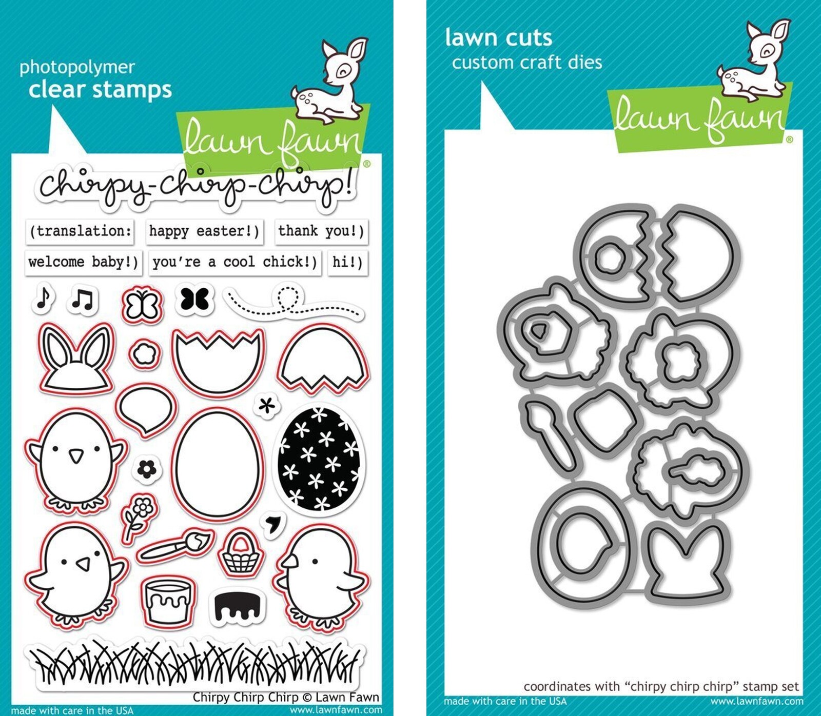 Lawn Fawn Chirpy Chirp Chirp Stamp+Die Bundle