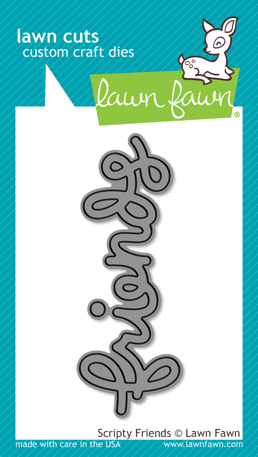 Lawn Fawn Cuts Scripty Friends Die LF1146 