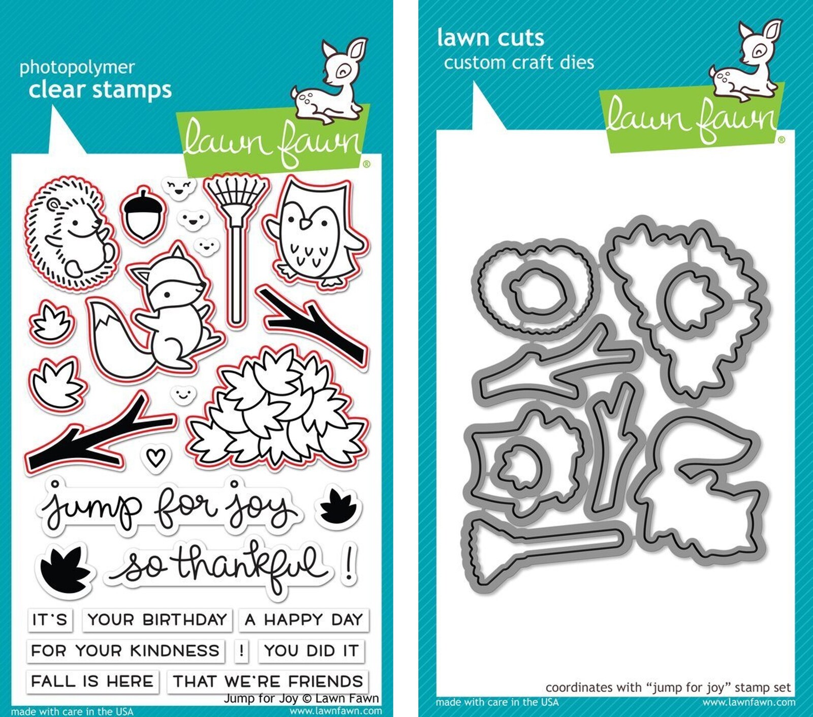 Lawn Fawn Jump For Joy Stamp+Die Bundle