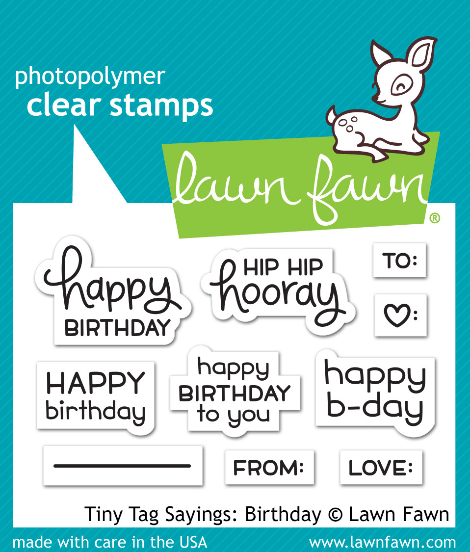 Lawn Fawn Stamps Tiny Tag Sayings Birthday LF1421 
