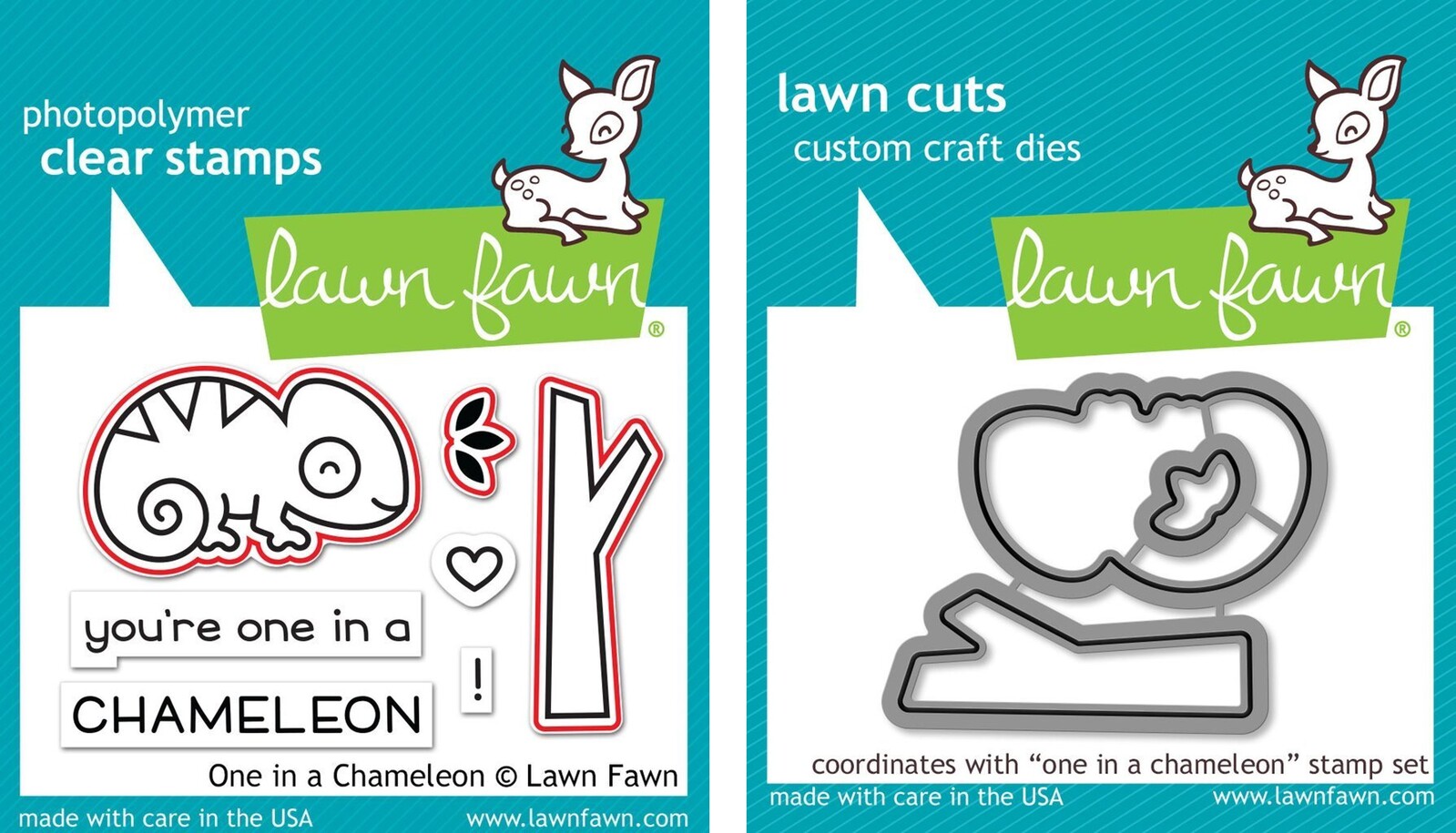 Lawn Fawn One In A Chameleon Stamp+Die Bundle