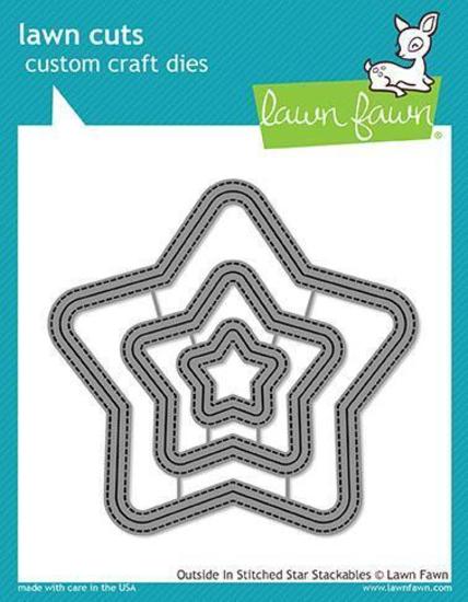 Lawn Fawn Cuts Outside In Stitched Star Stackables LF1629
