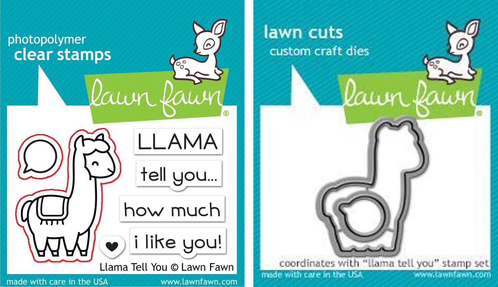 Lawn Fawn Llama Tell You Stamp+Die Bundle
