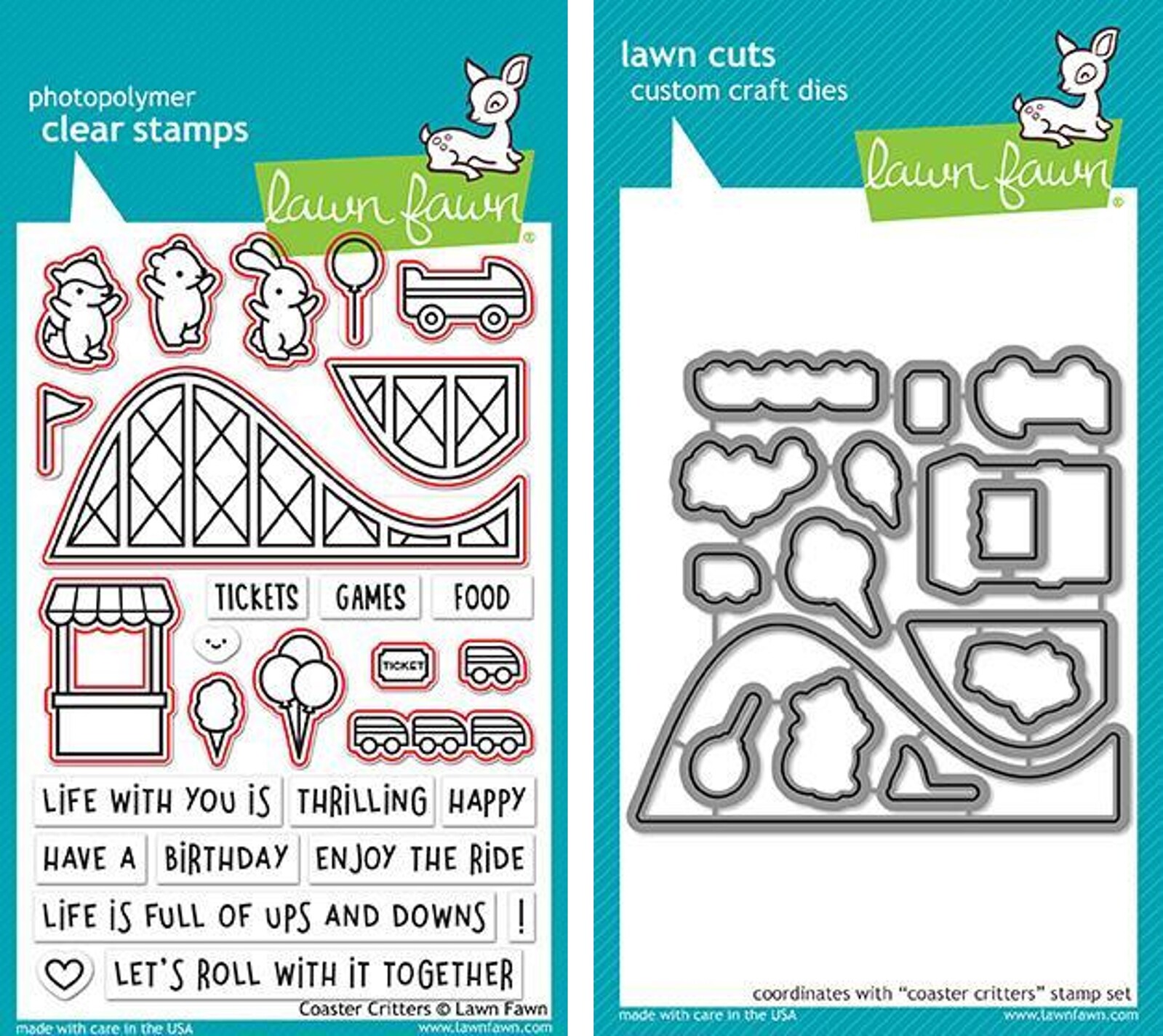 Lawn Fawn Coaster Critters Stamp+Die Bundle
