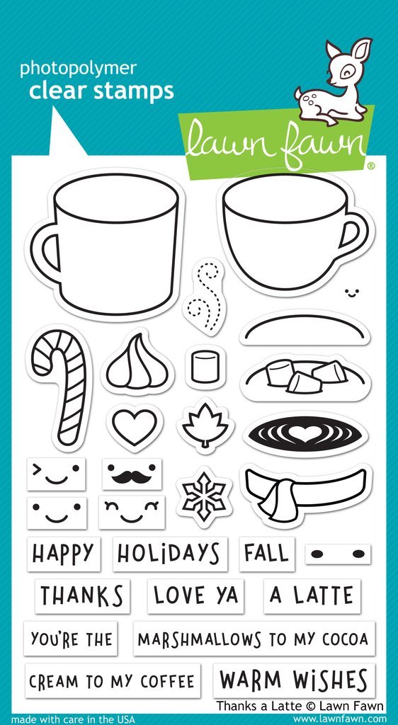 Lawn Fawn Stamps Thanks A Latte LF1761