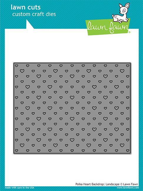 Lawn Fawn Cuts Polka Heart Backdrop: Landscape Die LF1830