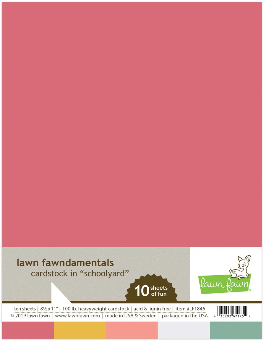 Lawn Fawn - 8.5” x 11” Cardstock - Schoolyard- LF1846
