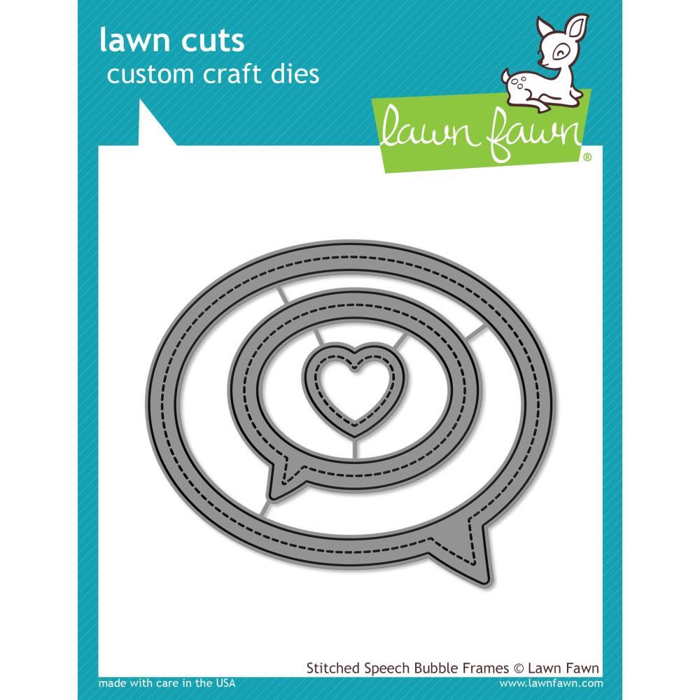 Lawn Fawn Cuts Just Stitched Speech Bubbles Frames LF1991