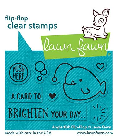 Lawn Fawn - Stamps - Anglerfish Flip-Flop - LF2010