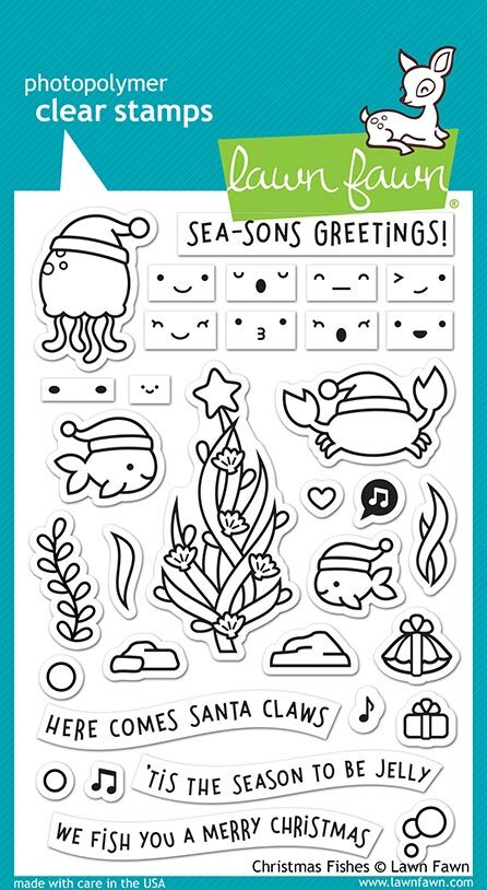Lawn Fawn Stamps Christmas Fishes LF2024