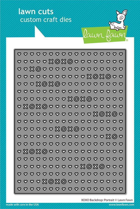 Lawn Fawn Cuts XOXO Backdrop Portrait Dies LF2179