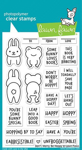 Lawn Fawn Stamps Don't Worry, Be Hoppy LF2232