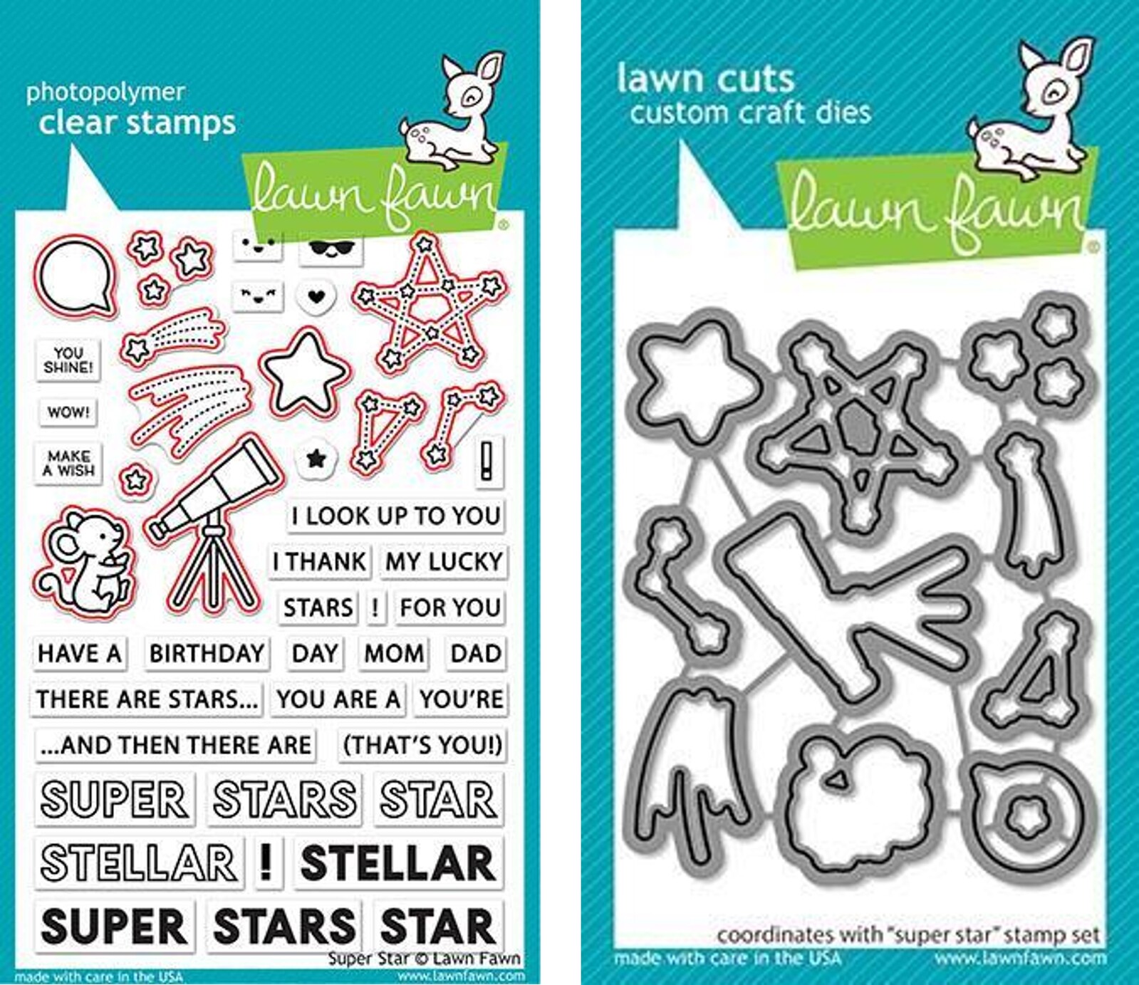 Lawn Fawn Super Star Stamp+Die Bundle