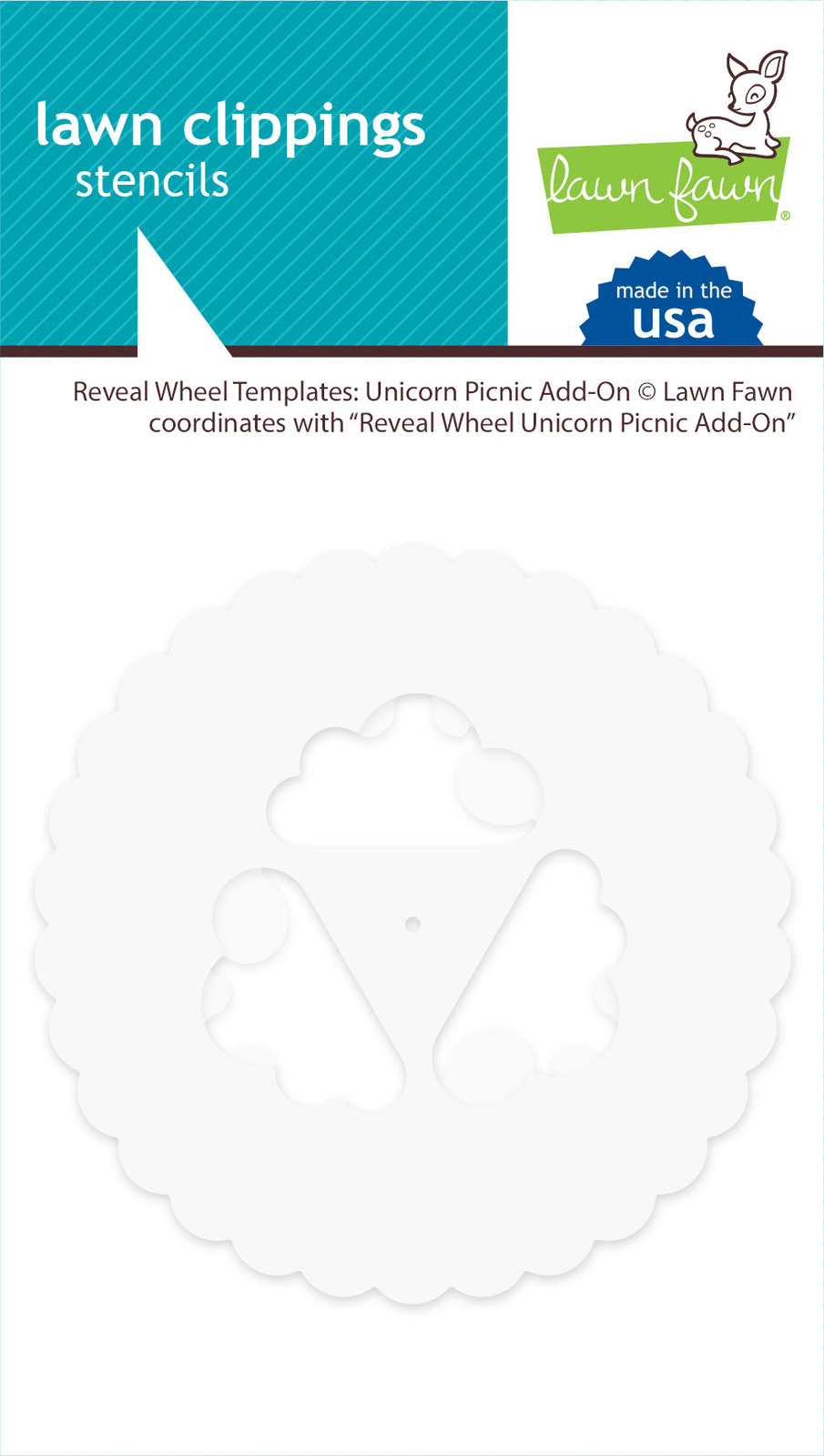 Lawn Fawn Reveal Wheel Templates: Unicorn Picnic Add-On LF2322