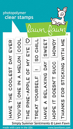 Lawn Fawn Stamps Simply Summer Sentiments LF2335