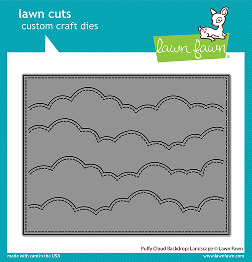 Lawn Fawn Cuts Puffy Cloud Backdrop: Landscape LF2351