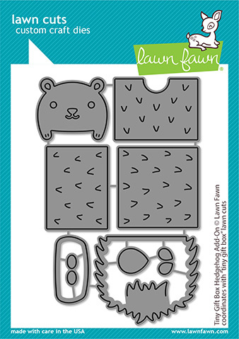 Lawn Fawn Cuts Tiny Gift Box Hedgehog Add-On LF2439