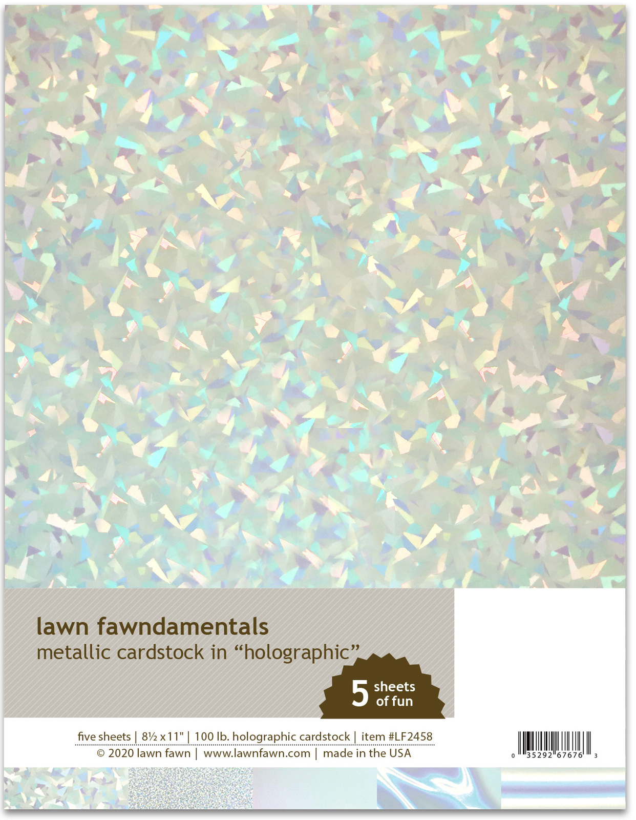 Lawn Fawn Metallic Cardstock - Holographic LF2458