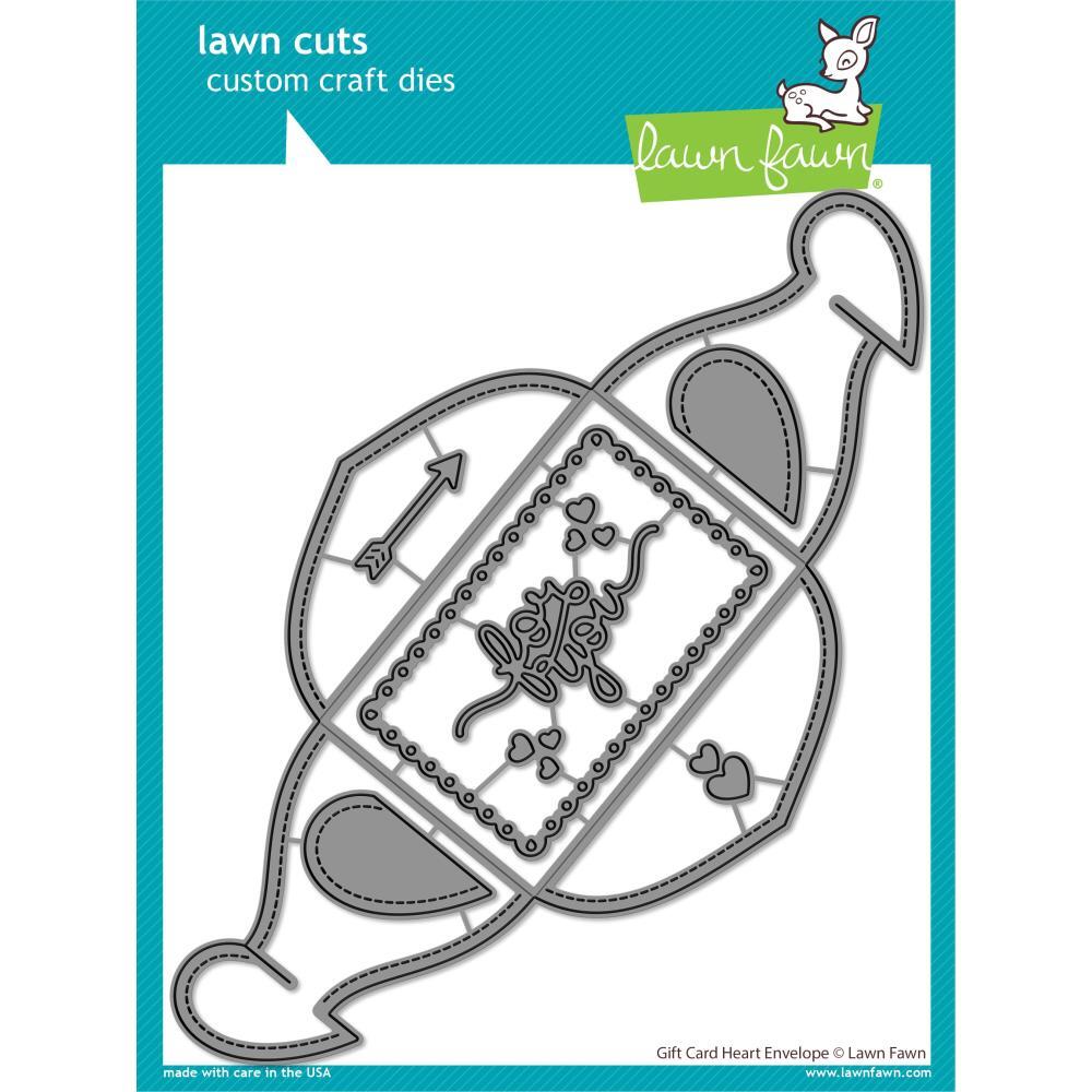 Lawn Fawn Cuts Gift Card Heart Envelope Die LF2472