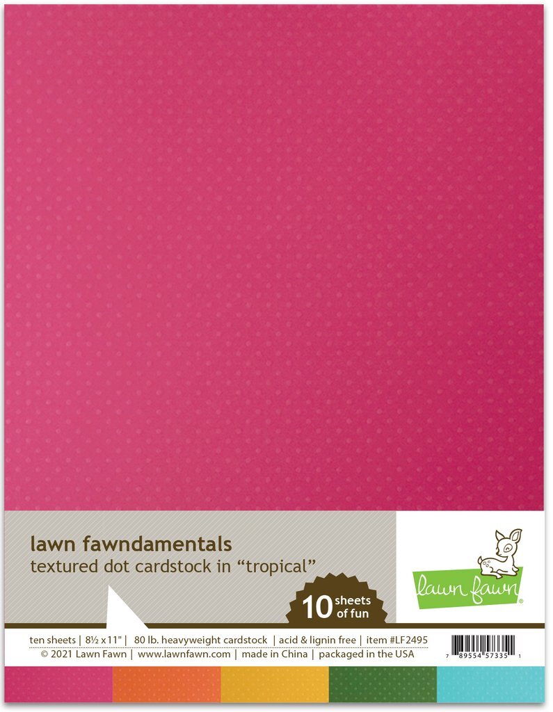 Lawn Fawn Textured Dot Cardstock - Tropical LF2495