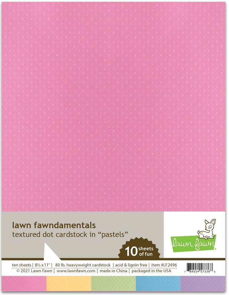 Lawn Fawn Textured Dot Cardstock - Pastels LF2496