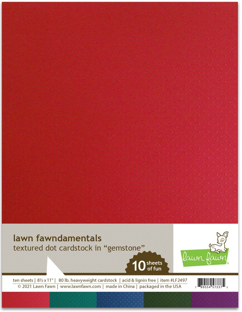 Lawn Fawn Textured Dot Cardstock - Gemstone LF2497