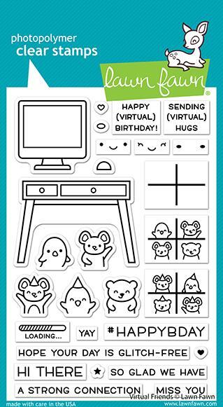 Lawn Fawn Stamps Virtual Friends LF2504