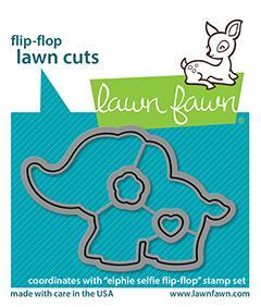 Lawn Fawn Cuts Elphie Selfie Flip-Flop Dies LF2515
