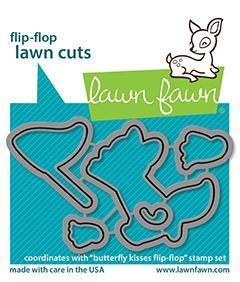 Lawn Fawn Cuts Butterfly Kisses Flip-Flop Dies LF2517