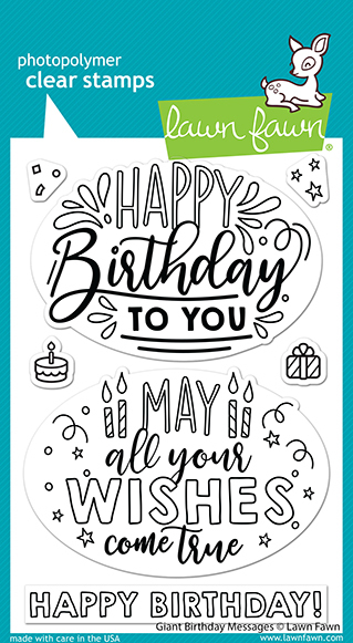 Lawn Fawn Stamp Set Giant Birthday Messages LF2599