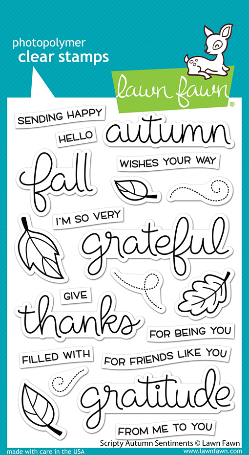 Lawn Fawn Stamps Scripty Autumn Sentiments LF2662