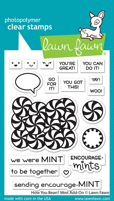 Lawn Fawn Stamps How You Bean? Mint Add-On LF2682