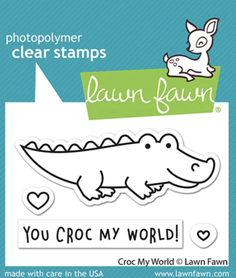 Lawn Fawn Stamps Croc My World LF2724