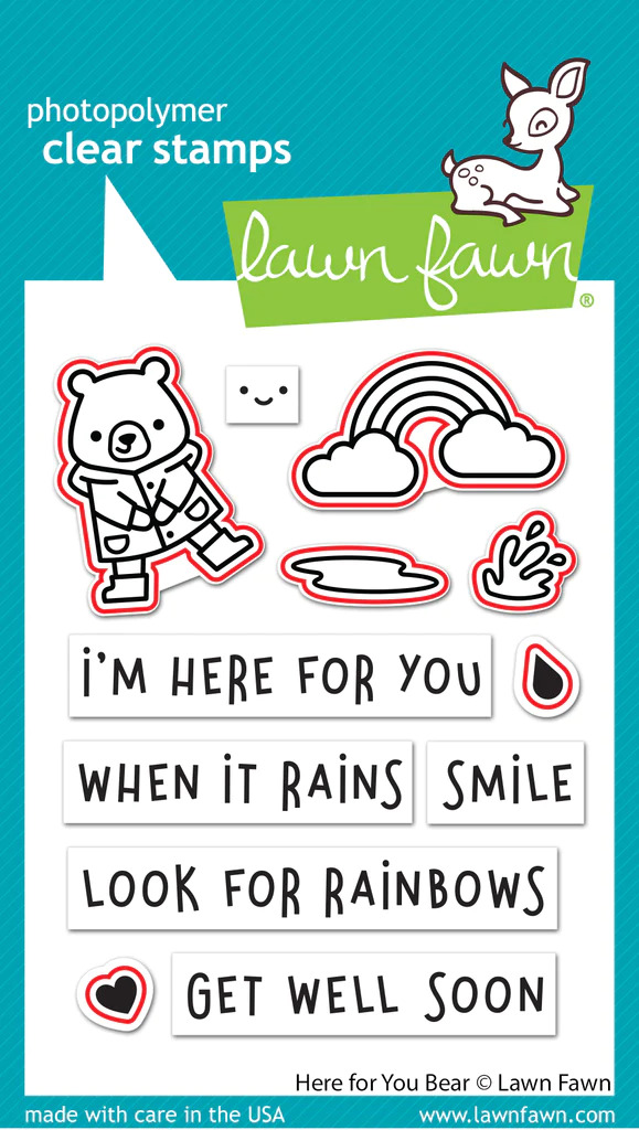 Lawn Fawn - Here for You Bear Stamp and Die Bundle