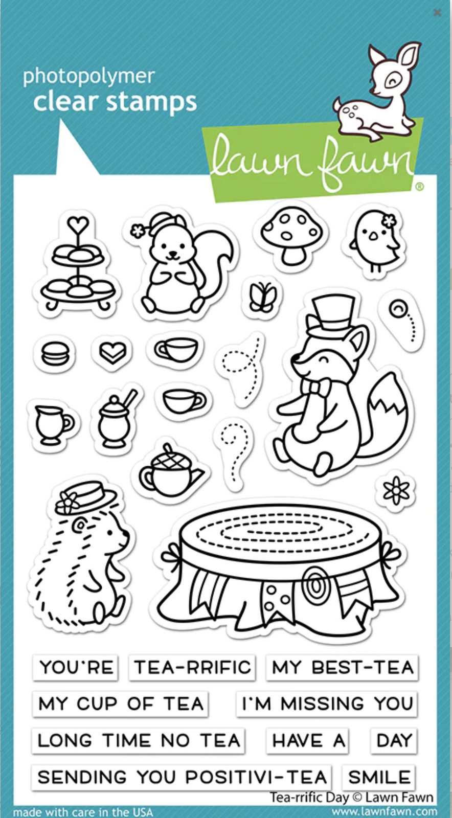 Lawn Fawn Stamps Tea-Riffic Day LF2856
