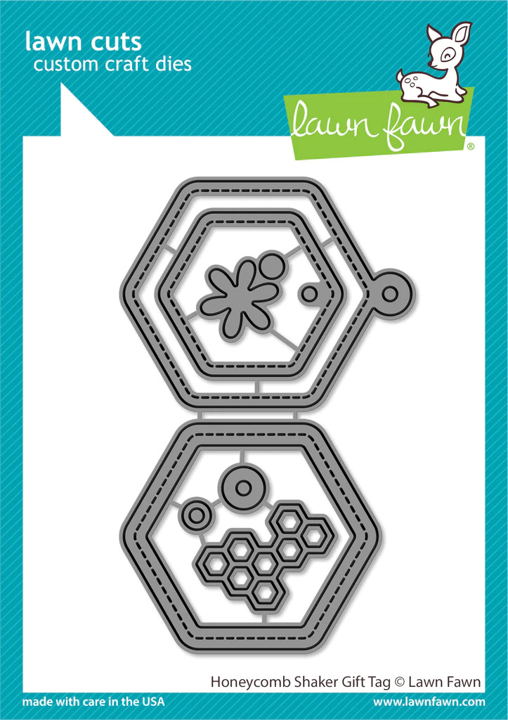 Lawn Fawn - Lawn Cuts - Honeycomb Shaker Gift Tag Dies - LF2926