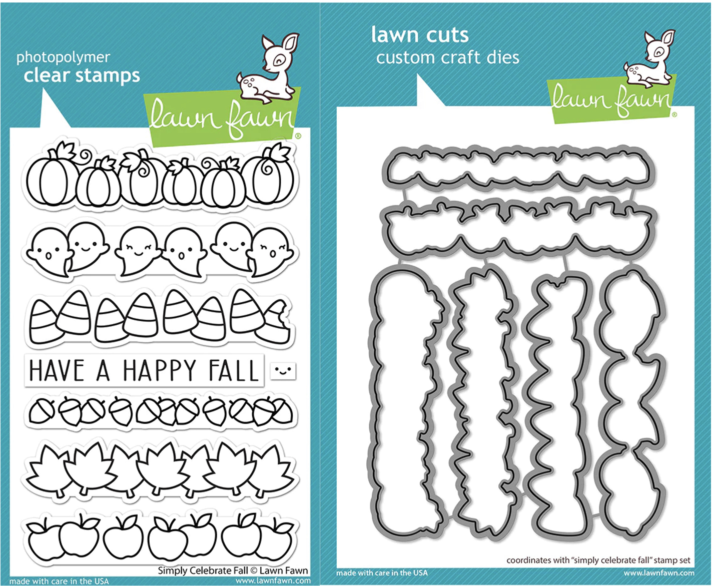 Lawn Fawn Simply Celebrate Fall Stamp+Die Bundle