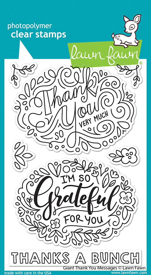 Lawn Fawn Stamps Giant Thank You  Messages LF2935
