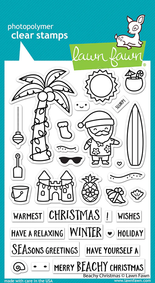 Lawn Fawn Stamps Beachy Christmas LF2945