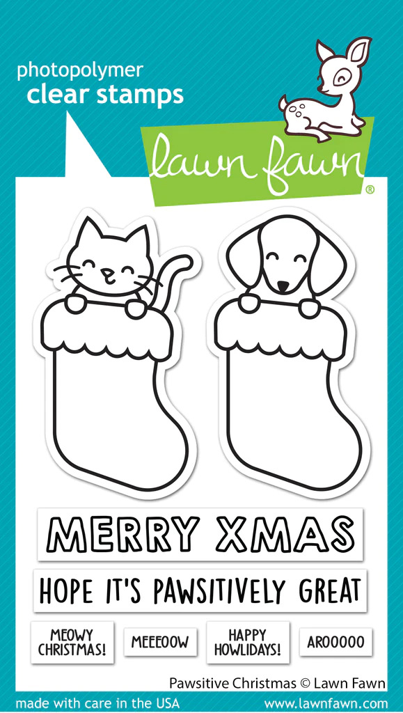Lawn Fawn - Stamps - Pawsitive Christmas - LF2983