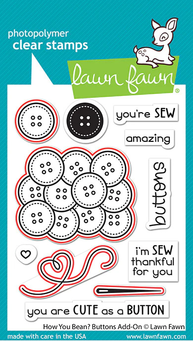 Lawn Fawn - How You Bean? Buttons Add-On Stamp and Die Bundle