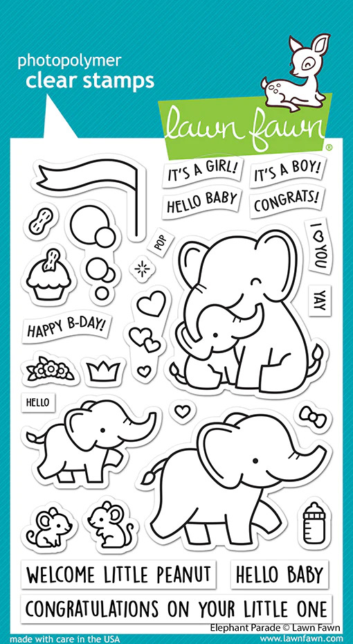 Lawn Fawn - Stamps - Elephant Parade - LF3065