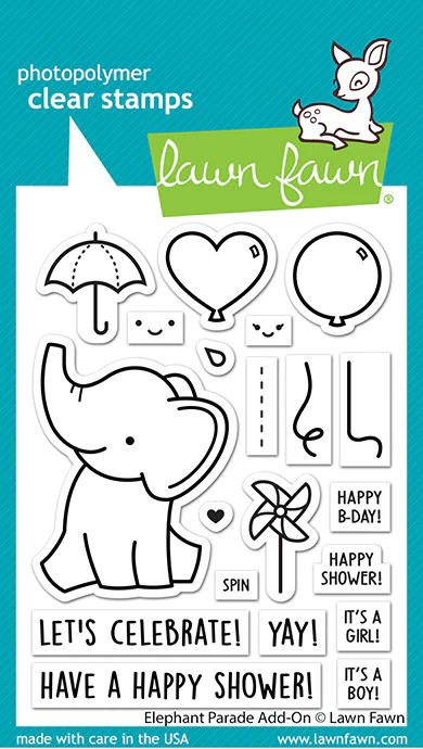 Lawn Fawn - Stamps - Elephant Parade Add-On - LF3067