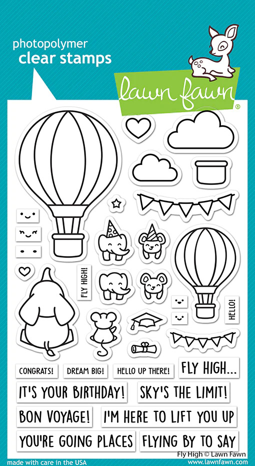 Lawn Fawn - Stamps - Fly High - LF3069