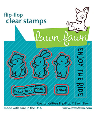 Lawn Fawn - Coaster Critters Flip-Flop Stamp and Die Bundle