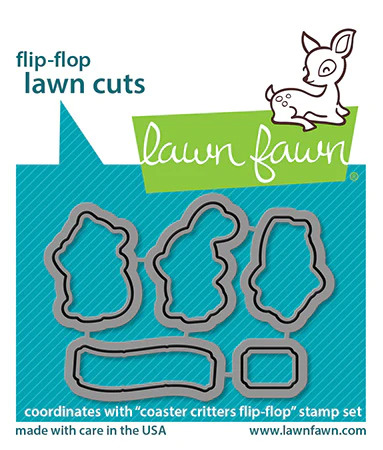 Lawn Fawn - Lawn Cuts - Coaster Critters Flip-Flop Dies - LF3076